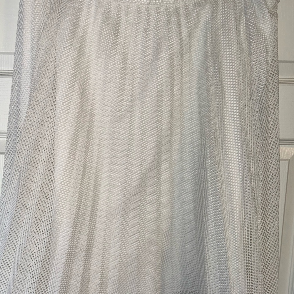 Calvin Klein White Mesh Circle Skirt
